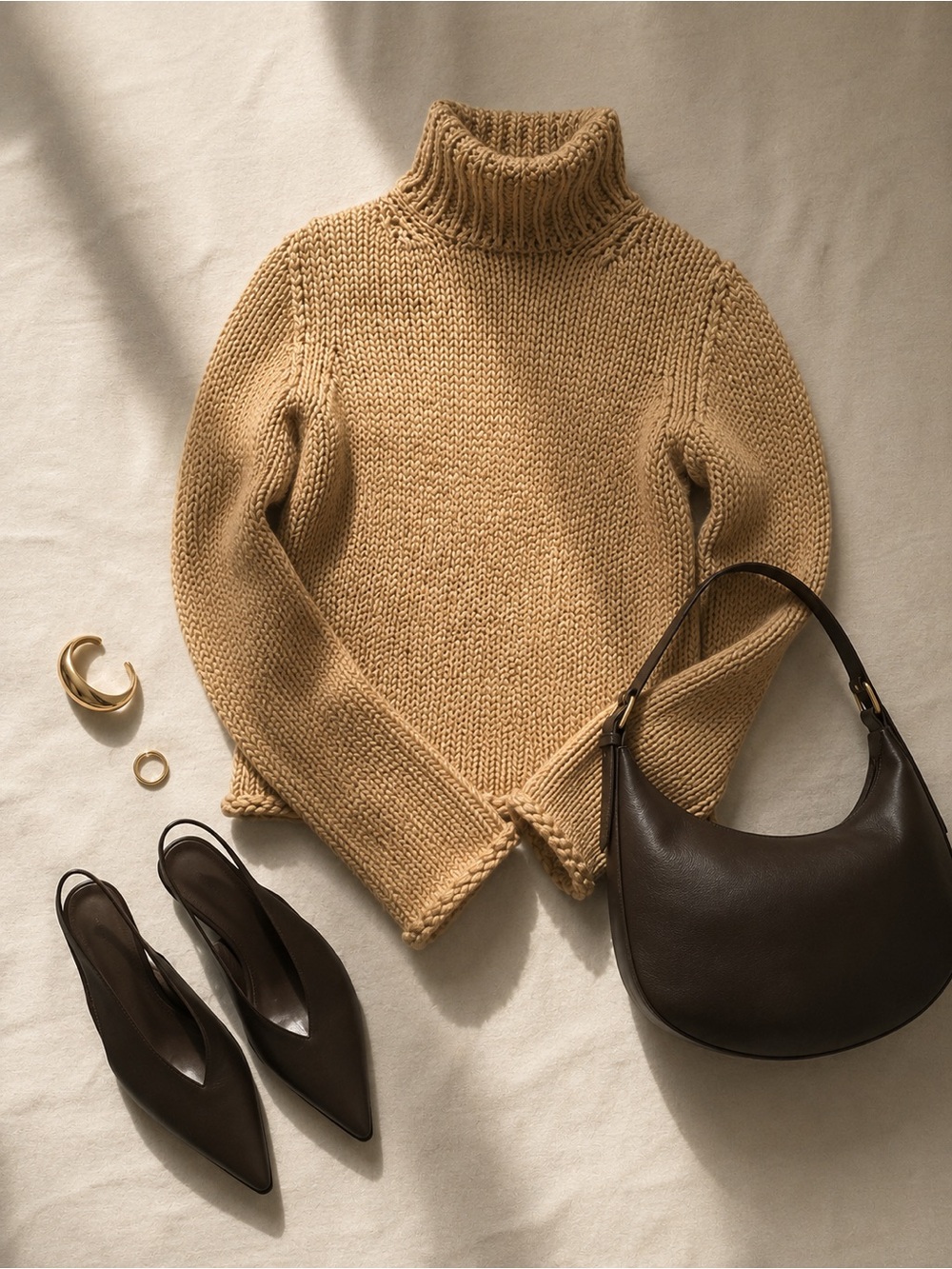 Authentic Céline Silk Cotton Silk Knit |  Sunfaded Wheat | S